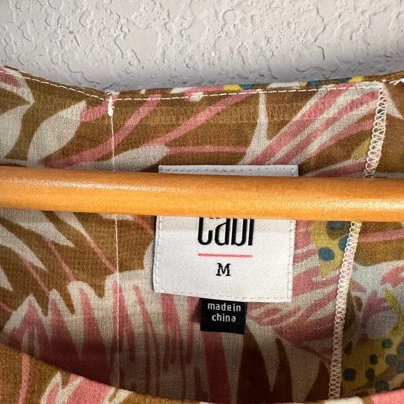 Cabi Parlor Tropical Print Top Sz M‎ - Picture 3 of 6